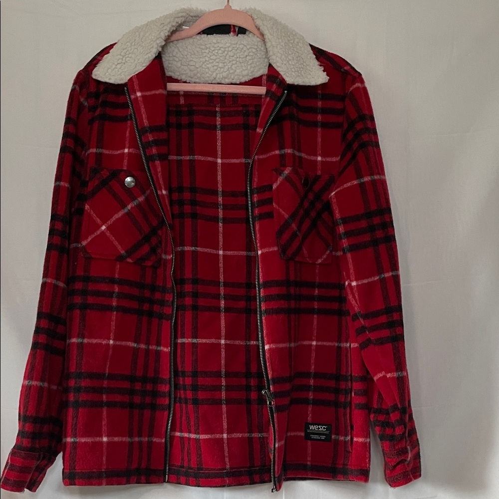 Wesc Red and Black Plaid Jacket